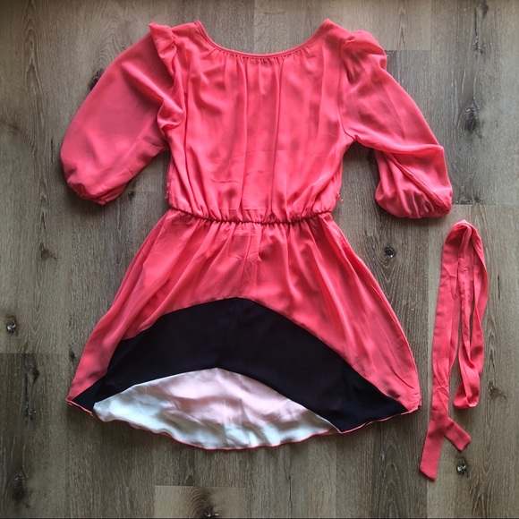 Pink Navy & White Summer Dress - Picture 3 of 4